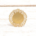 Anillo flor acero dorado mate