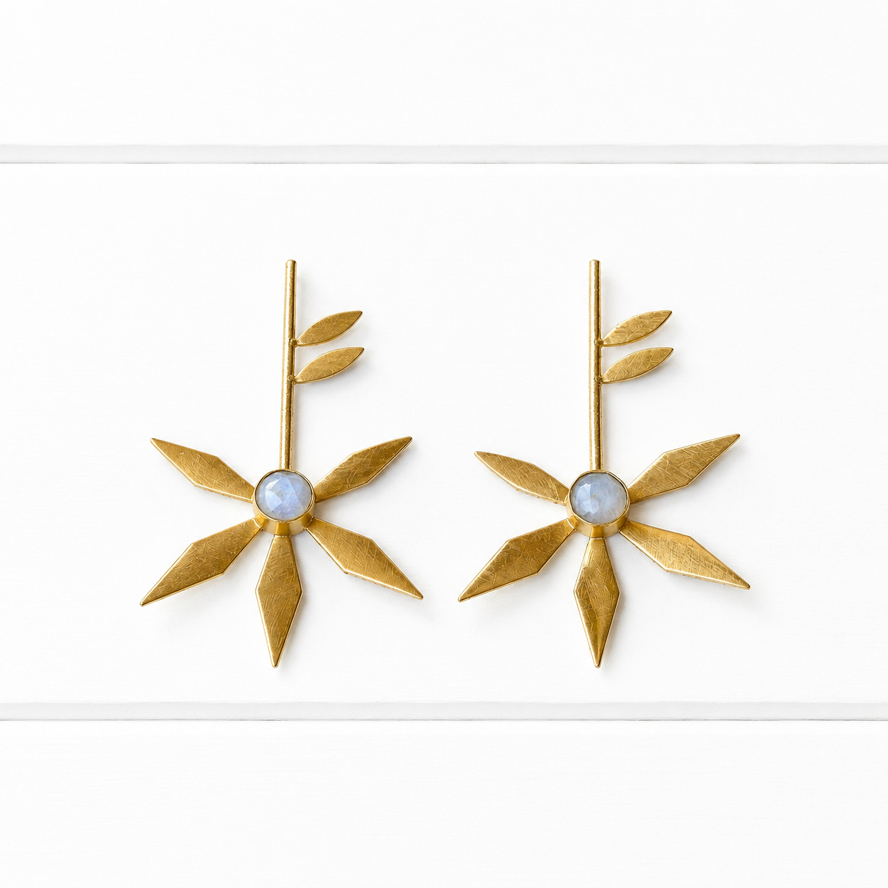 Pendientes flor barra