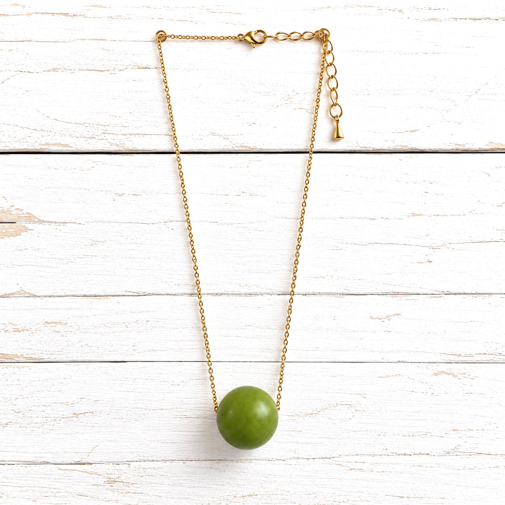 Gargantilla bola verde