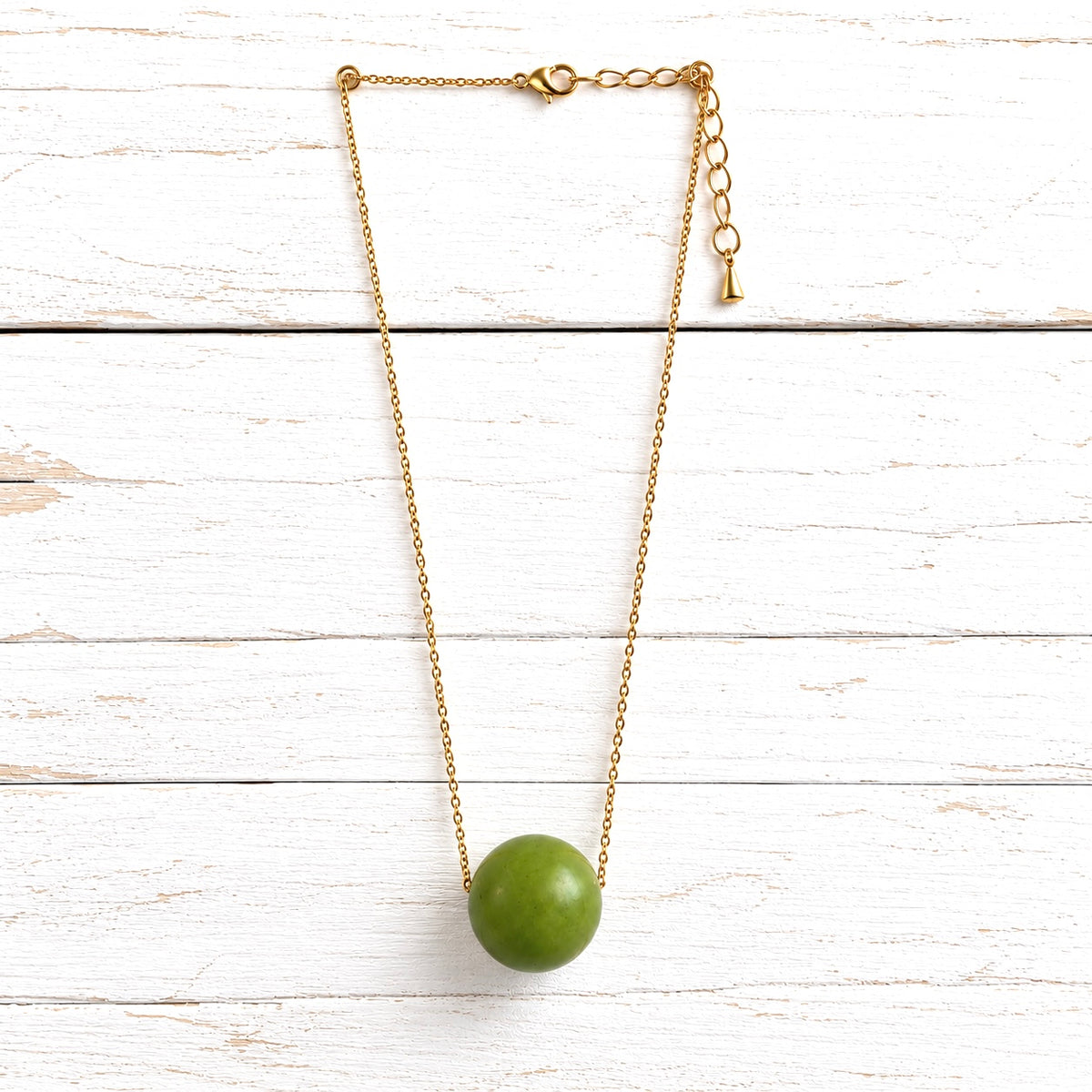 Gargantilla bola verde