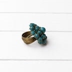Anillo alambre turquesa