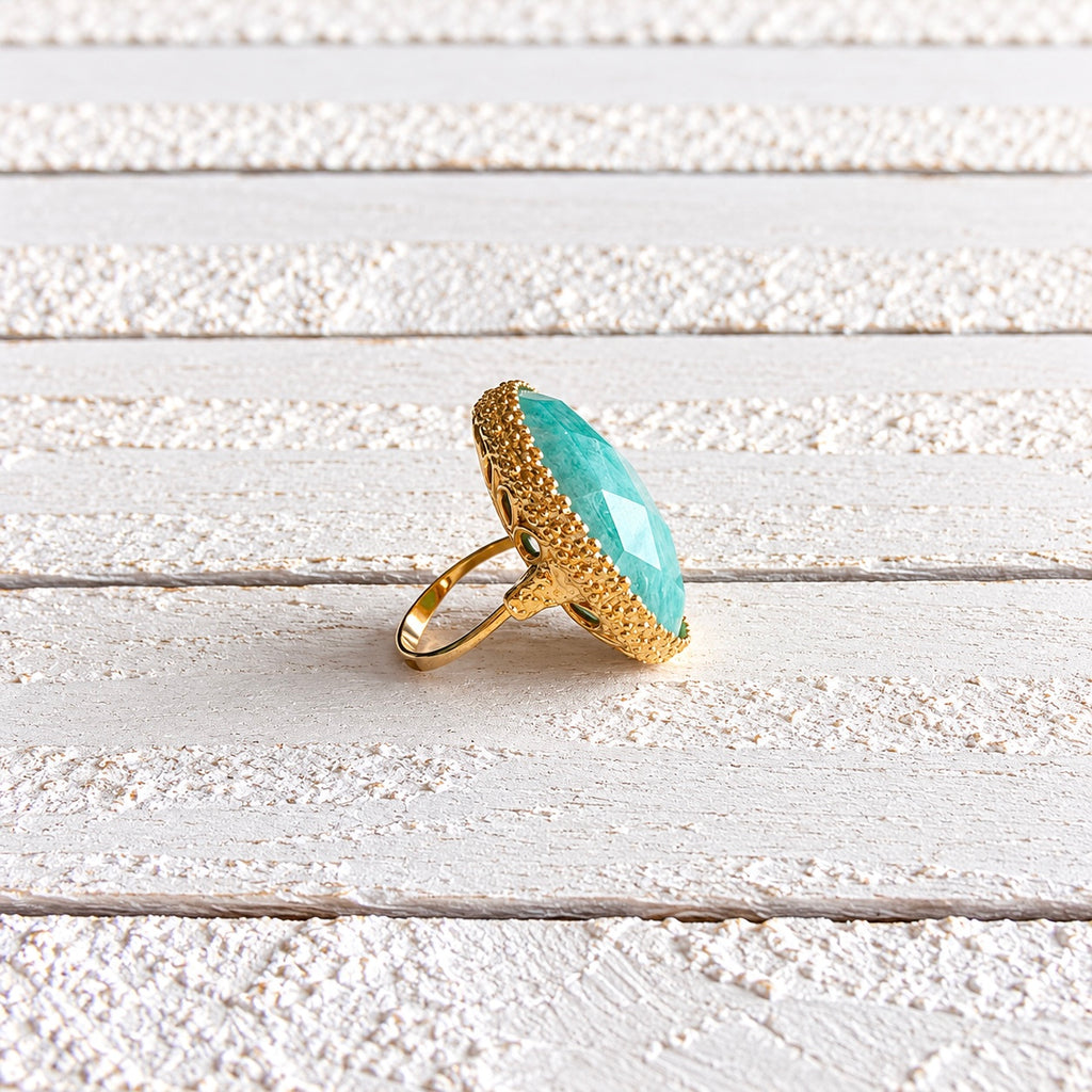 Anillo amazonita XL