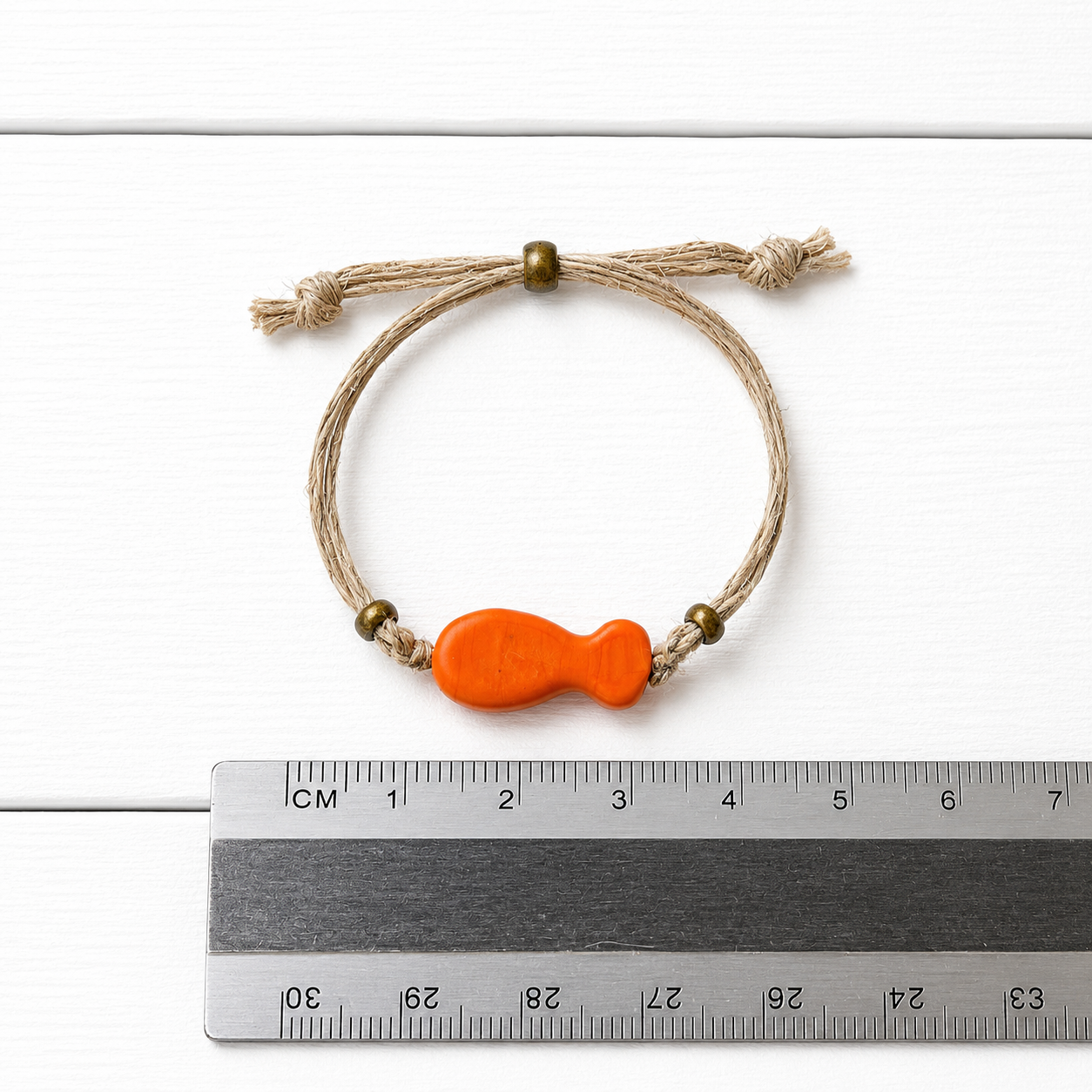 Pulsera cáñamo pez naranja