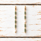 Pendientes contraste perla