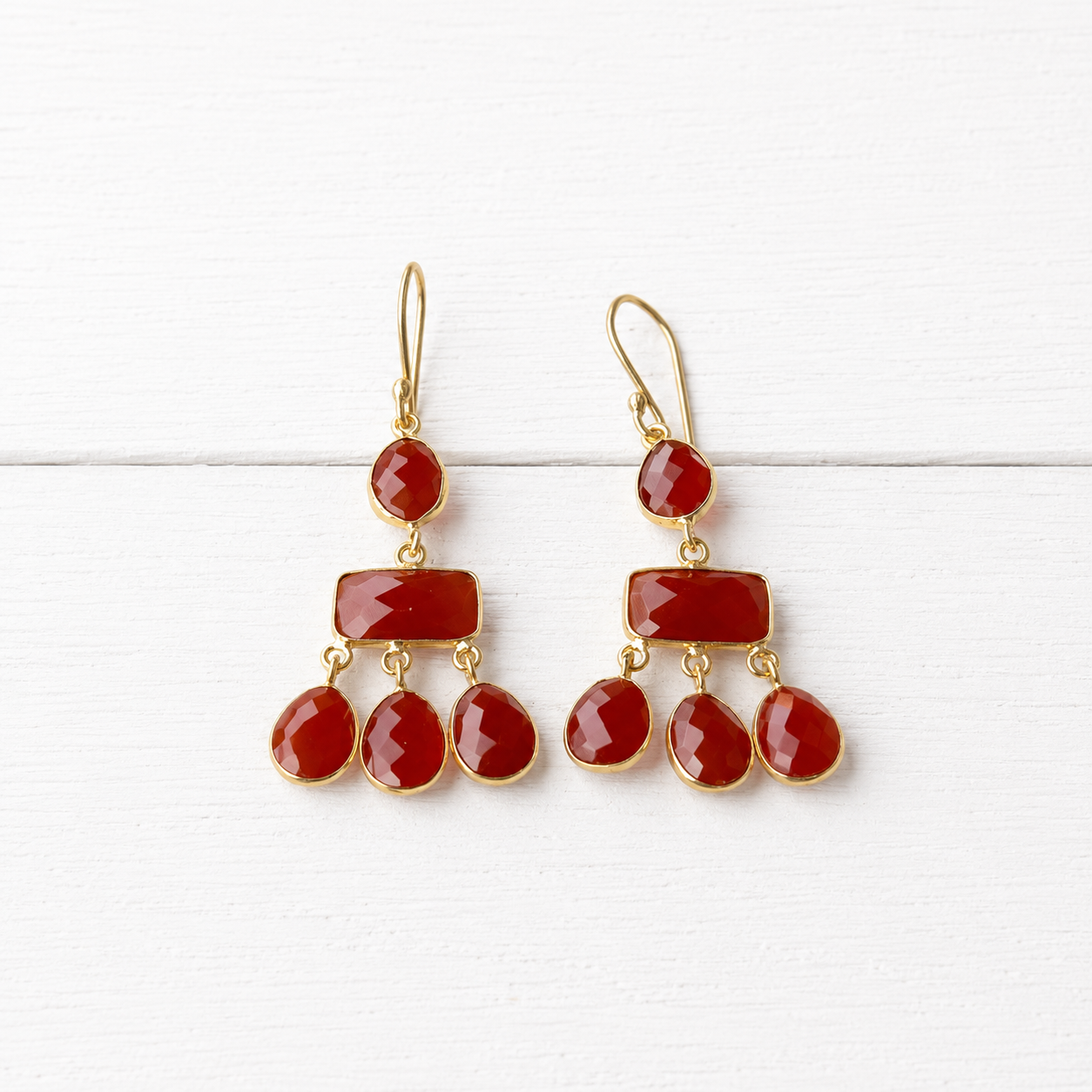 Pendientes gotas teja
