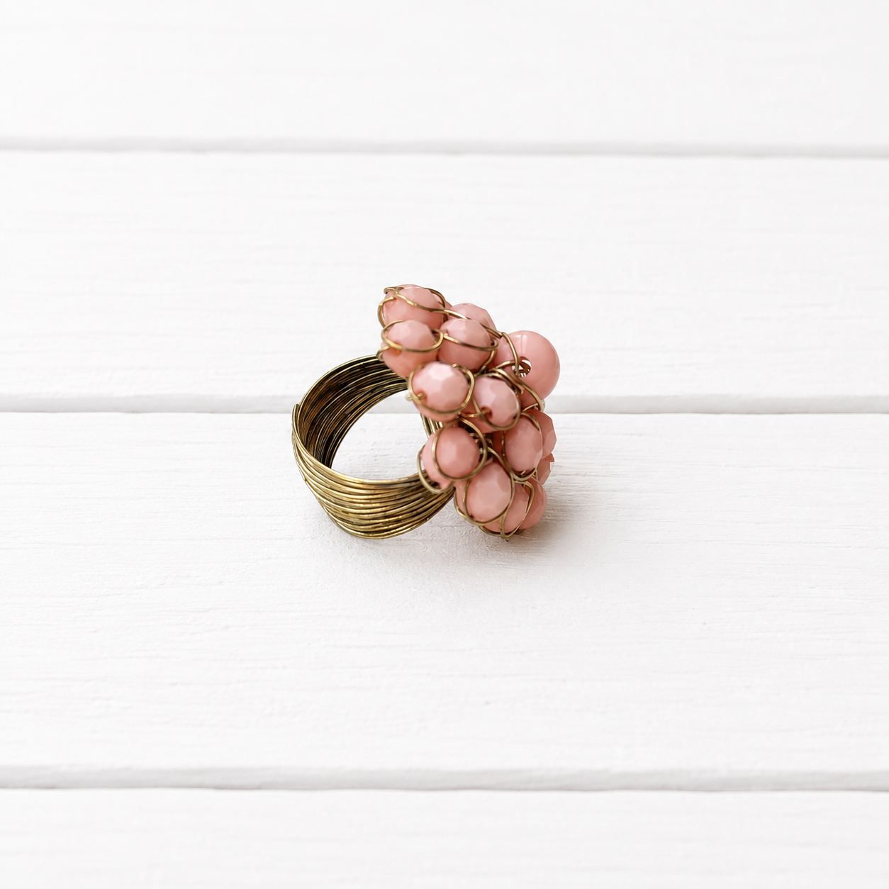 Anillo alambre rosa