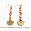 Pendientes tribal chip rosa