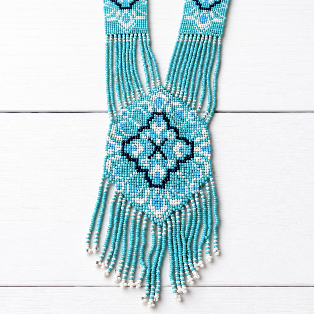 Collar miyuki babero azules
