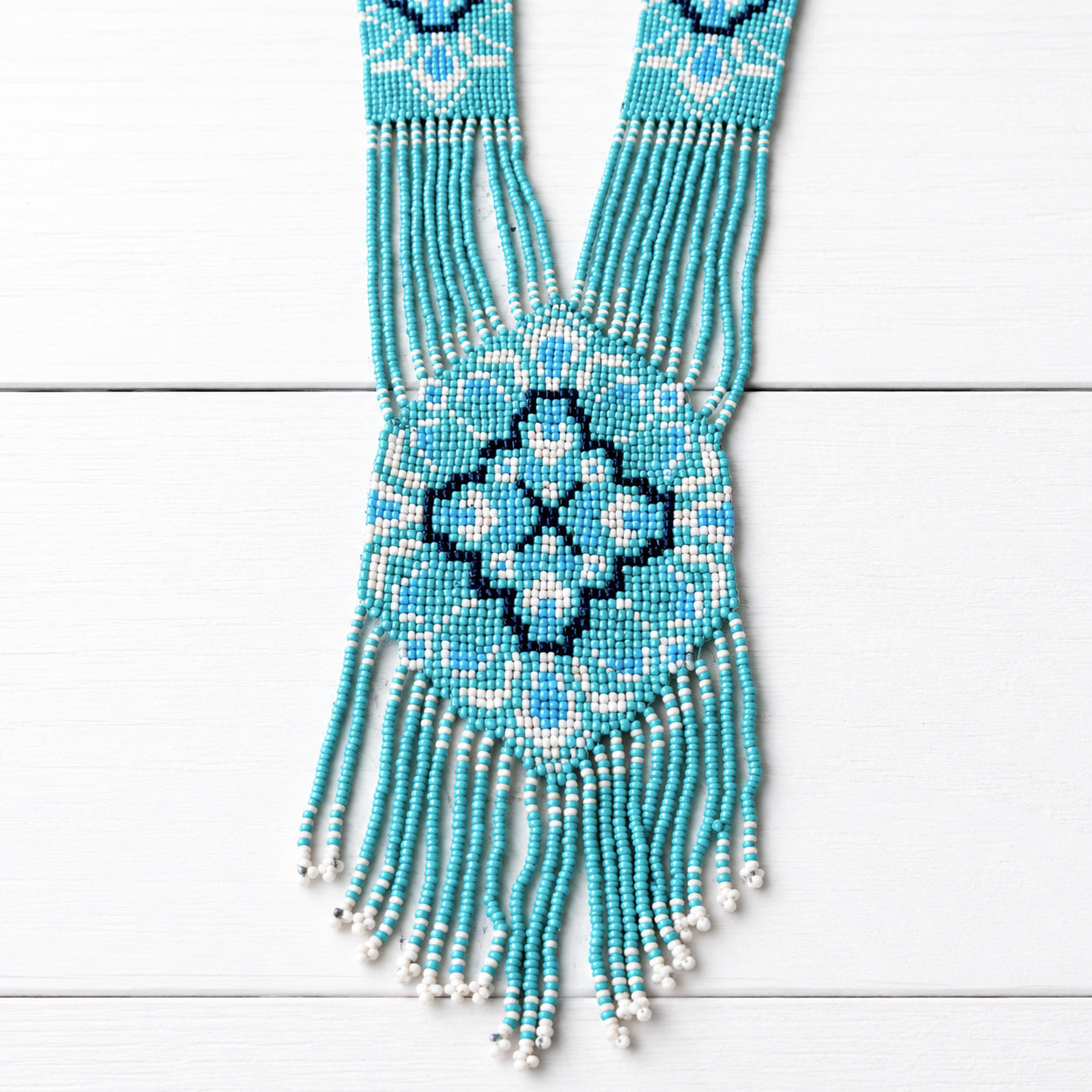 Collar miyuki babero azules
