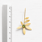 Pendientes flor piedra verde