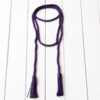 Collar cinturón pompones morado