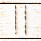 Pendientes contraste perla