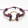 Pulsera aro acero dorado berenjena