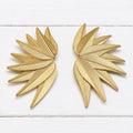Pendientes nueve hojas metal dorado