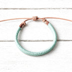 Pulsera cuero plano agua