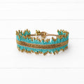 Pulsera miyuki flecos azul