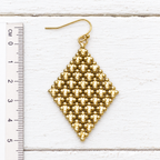 Pendientes rombo dorado