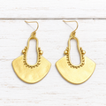 Pendientes hippies dorados zamak hipoalergénico