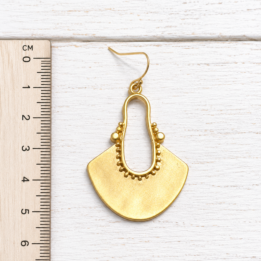 Pendientes hippies dorados zamak hipoalergénico