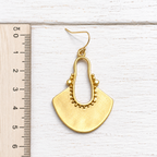 Pendientes hippies dorados zamak hipoalergénico