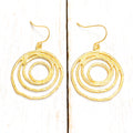 Pendientes espiral dorado