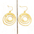 Pendientes espiral dorado
