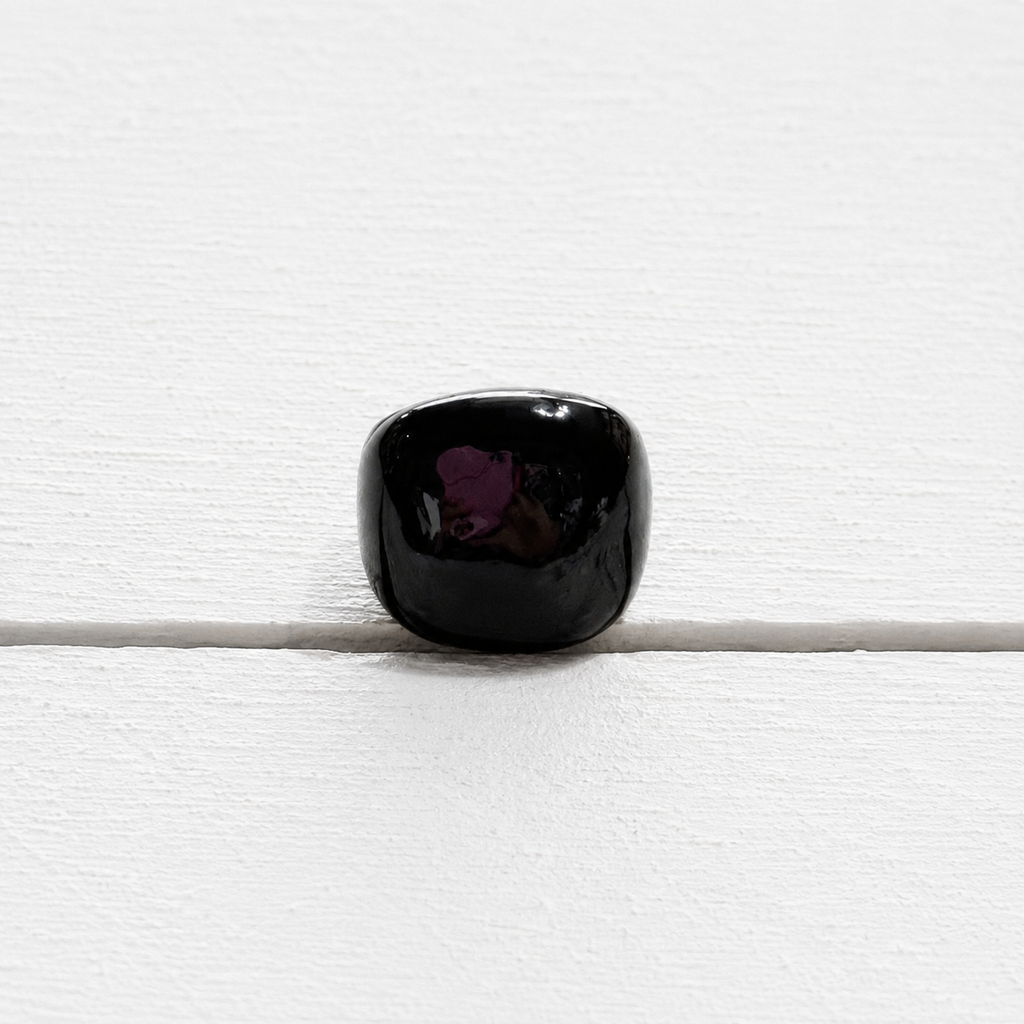 Anillo plano esmalte negro
