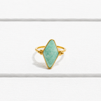 Anillo rombo amazonita