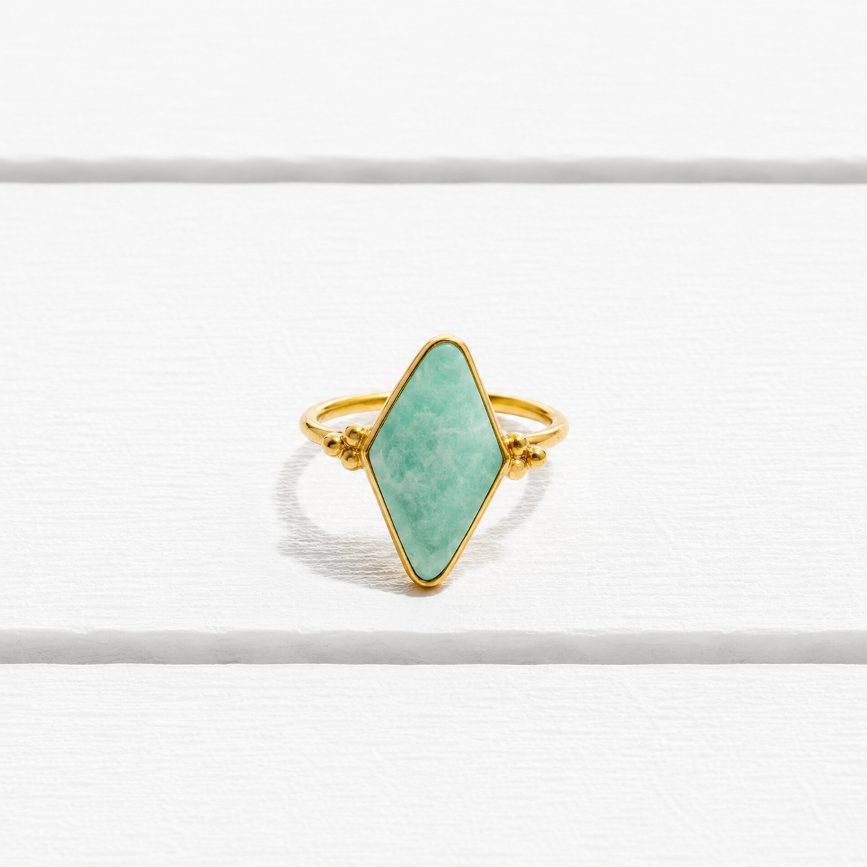 Anillo rombo amazonita