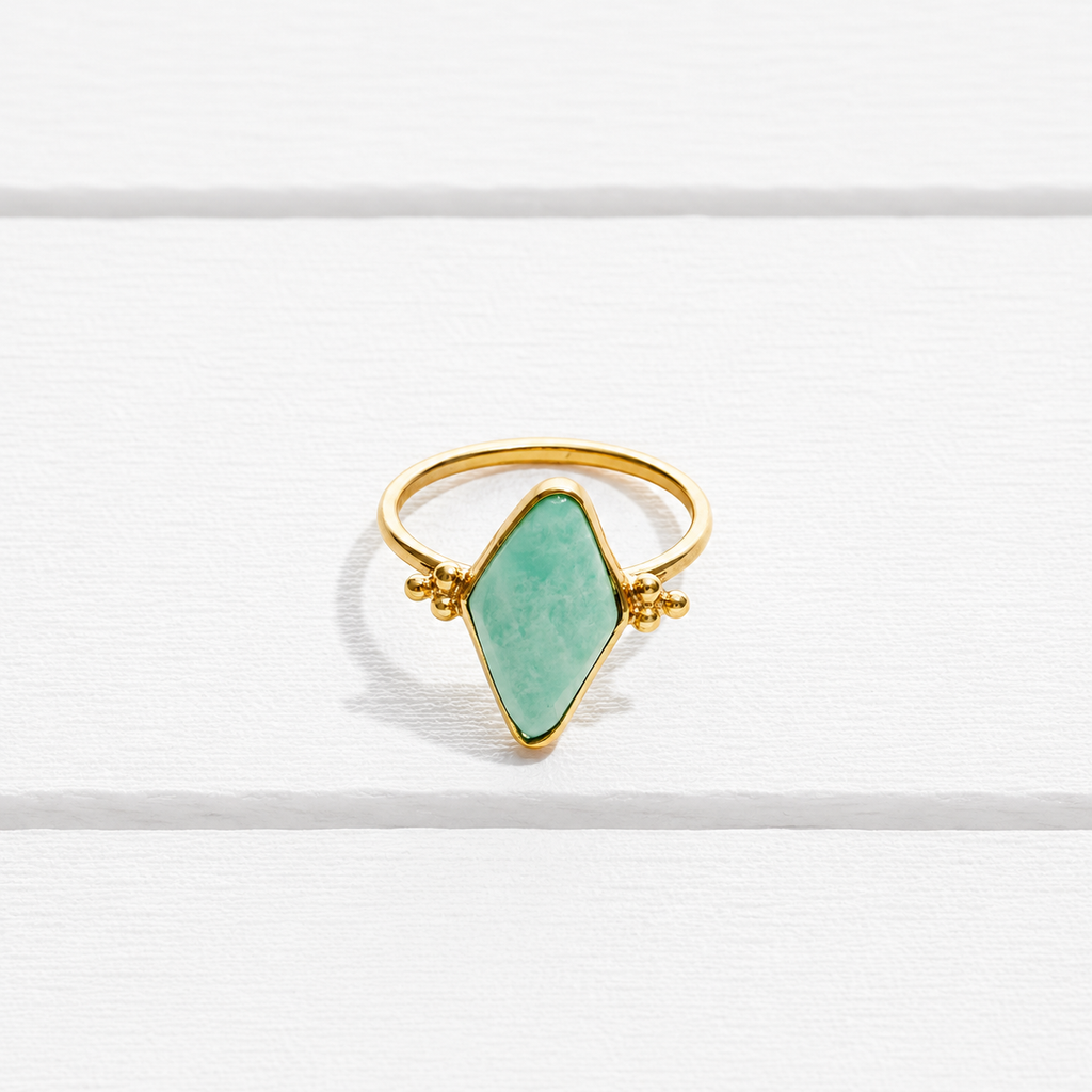 Anillo rombo amazonita