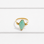 Anillo rombo amazonita