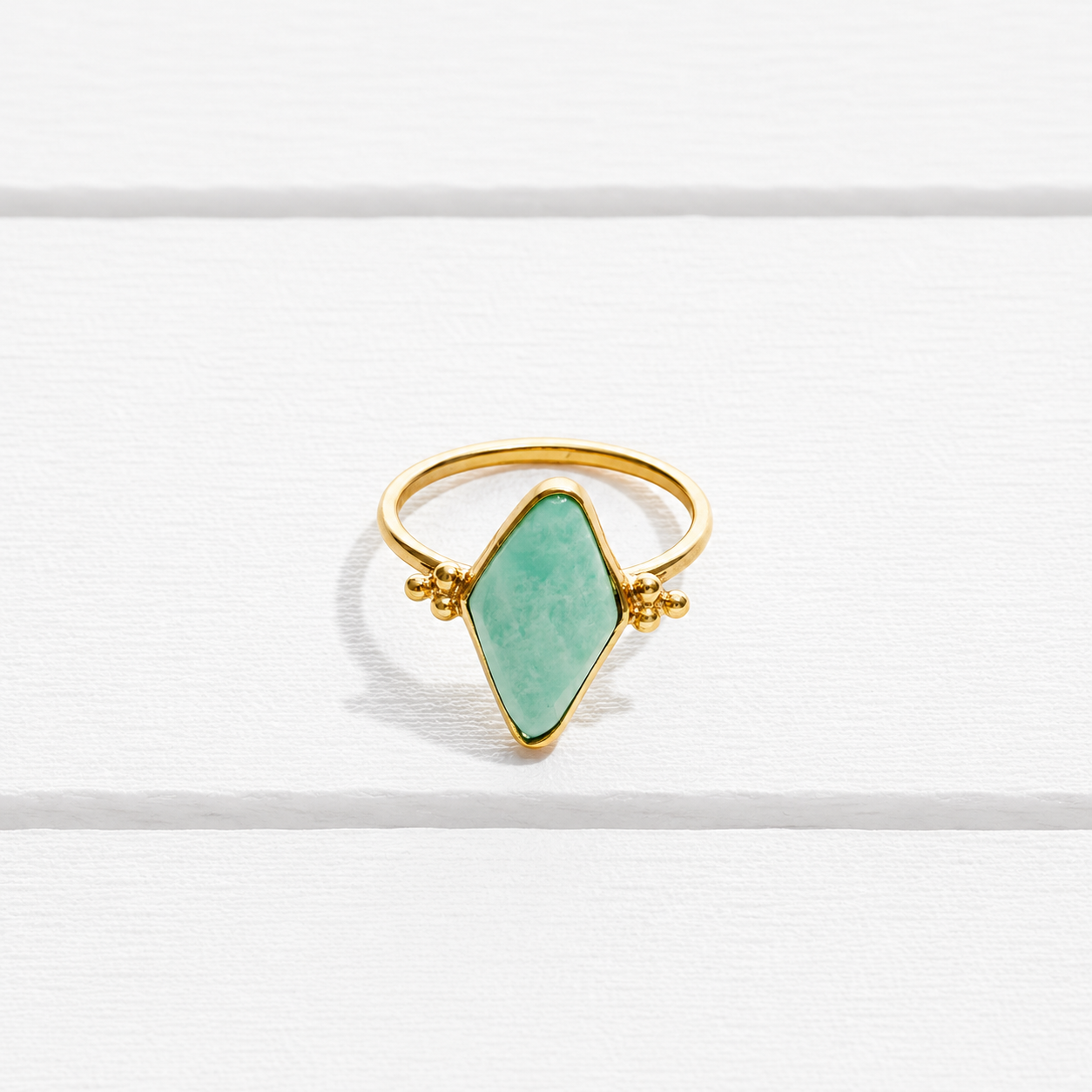 Anillo rombo amazonita