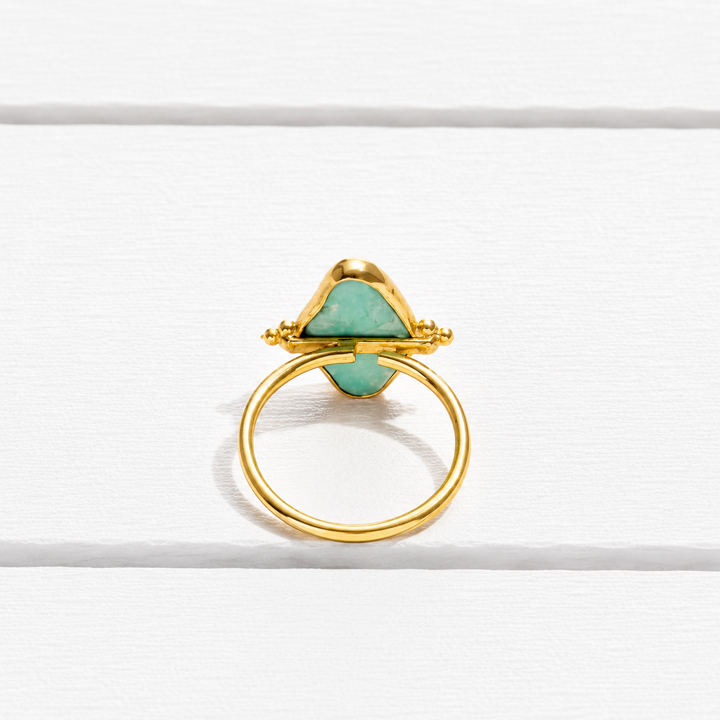 Anillo rombo amazonita