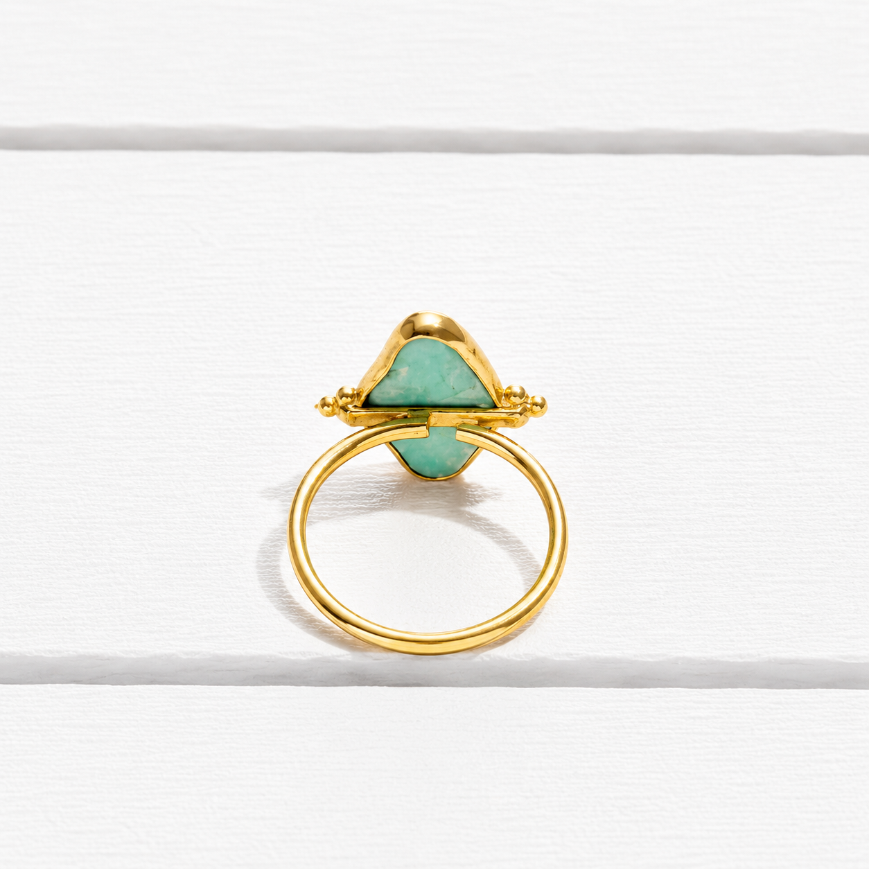 Anillo rombo amazonita