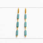Pendientes tubos azul medio