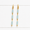 Pendientes tubos azul claro