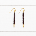 Pendientes arandelas vidrio marrón