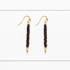 Pendientes arandelas vidrio marrón