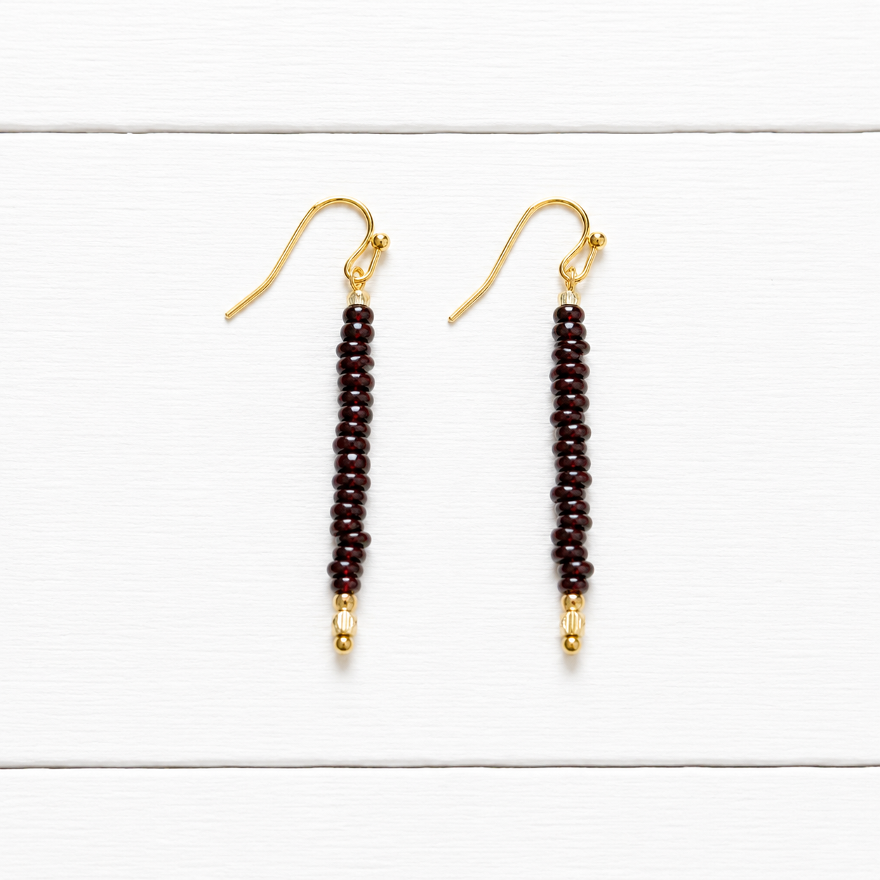 Pendientes arandelas vidrio marrón
