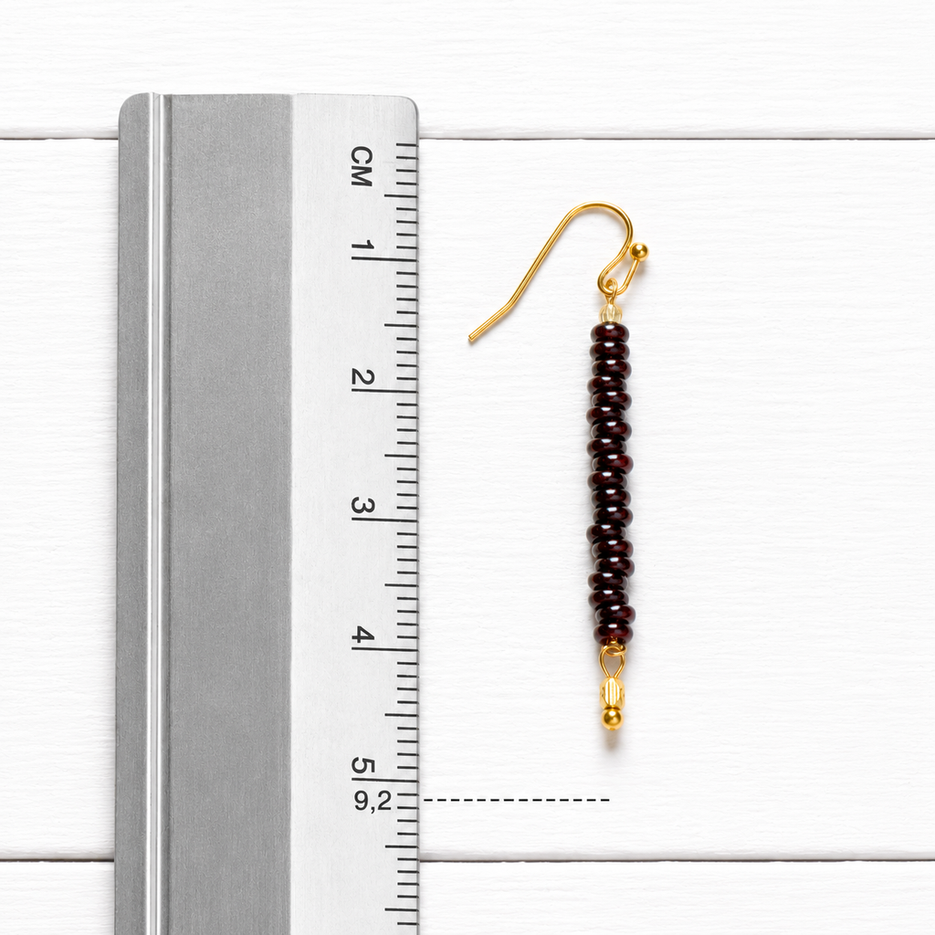 Pendientes arandelas vidrio marrón