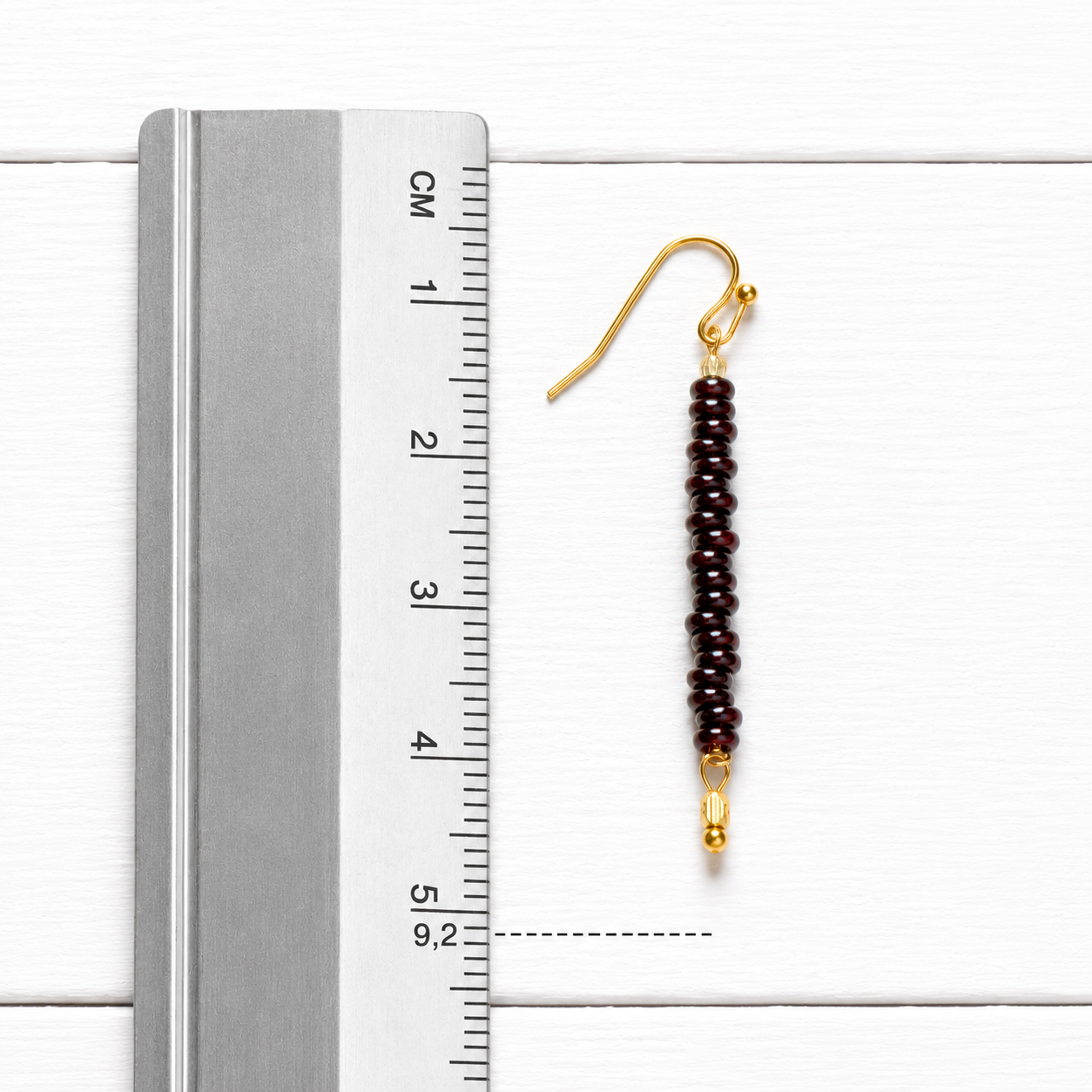 Pendientes arandelas vidrio marrón