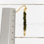 Pendientes arandelas vidrio verde kaki