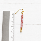 Pendientes arandelas vidrio rosa