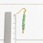 Pendientes arandelas vidrio verde