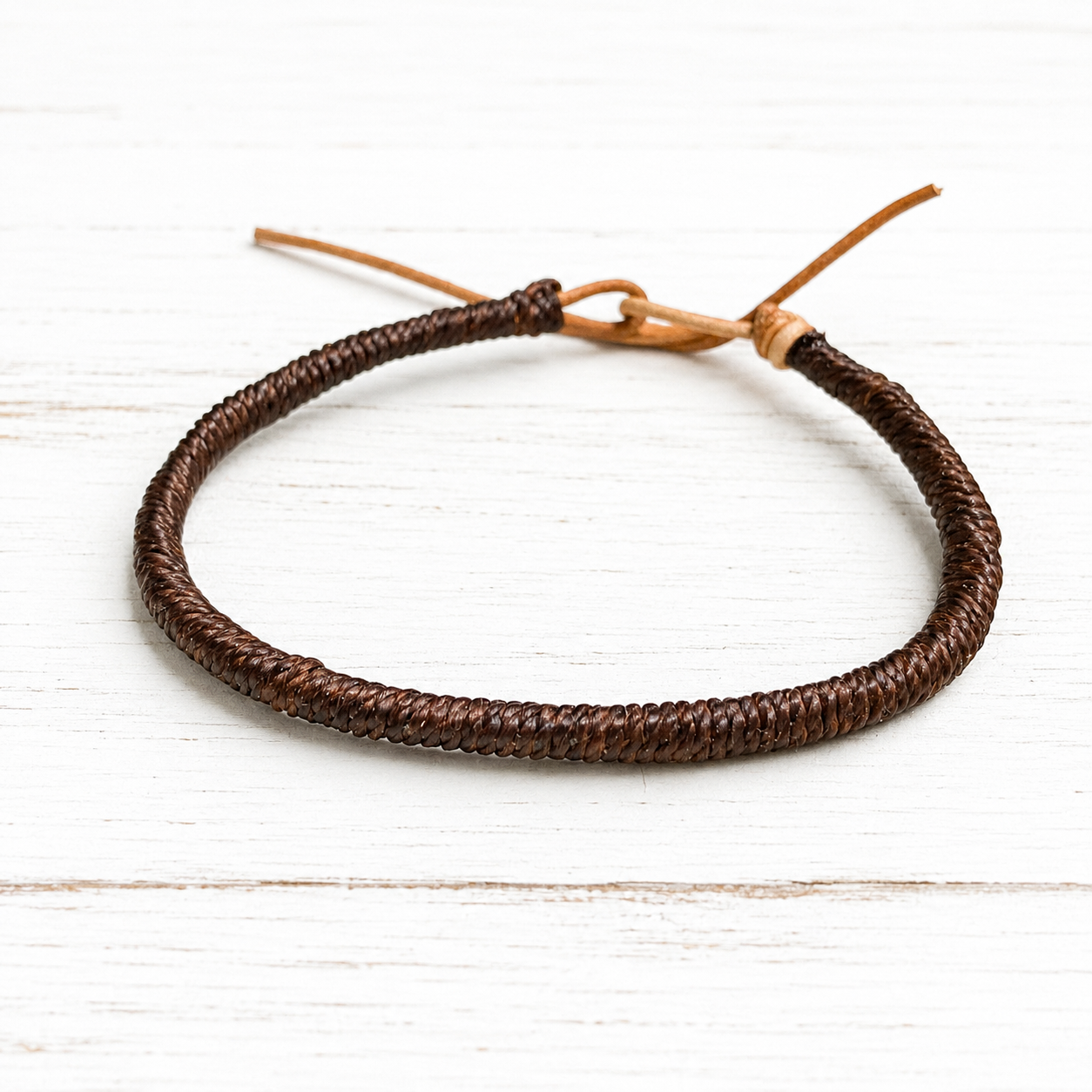 Pulsera cuero marrón