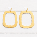 Pendientes cuadrados XL dorados