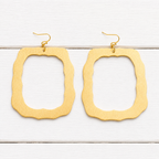 Pendientes cuadrados XL dorados