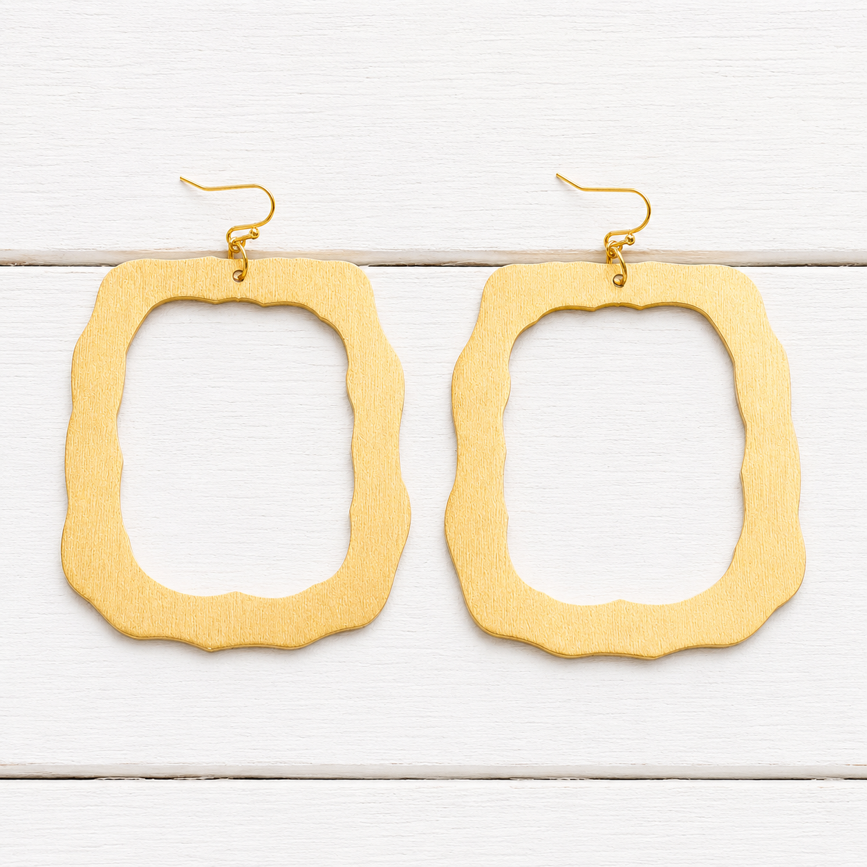 Pendientes cuadrados XL dorados