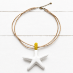 Gargantilla estrella cáñamo mostaza