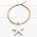 Gargantilla estrella cáñamo gris